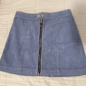 PacSun Blue Ribbed A-Line Mini Skirt Casual